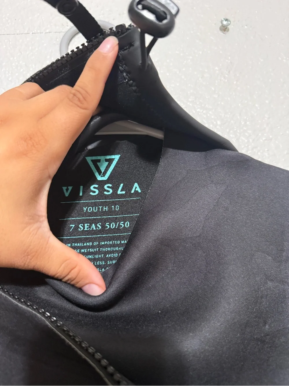 VISSLA Youth 7 Seas 50/50 Full Wetsuit - Black & Red